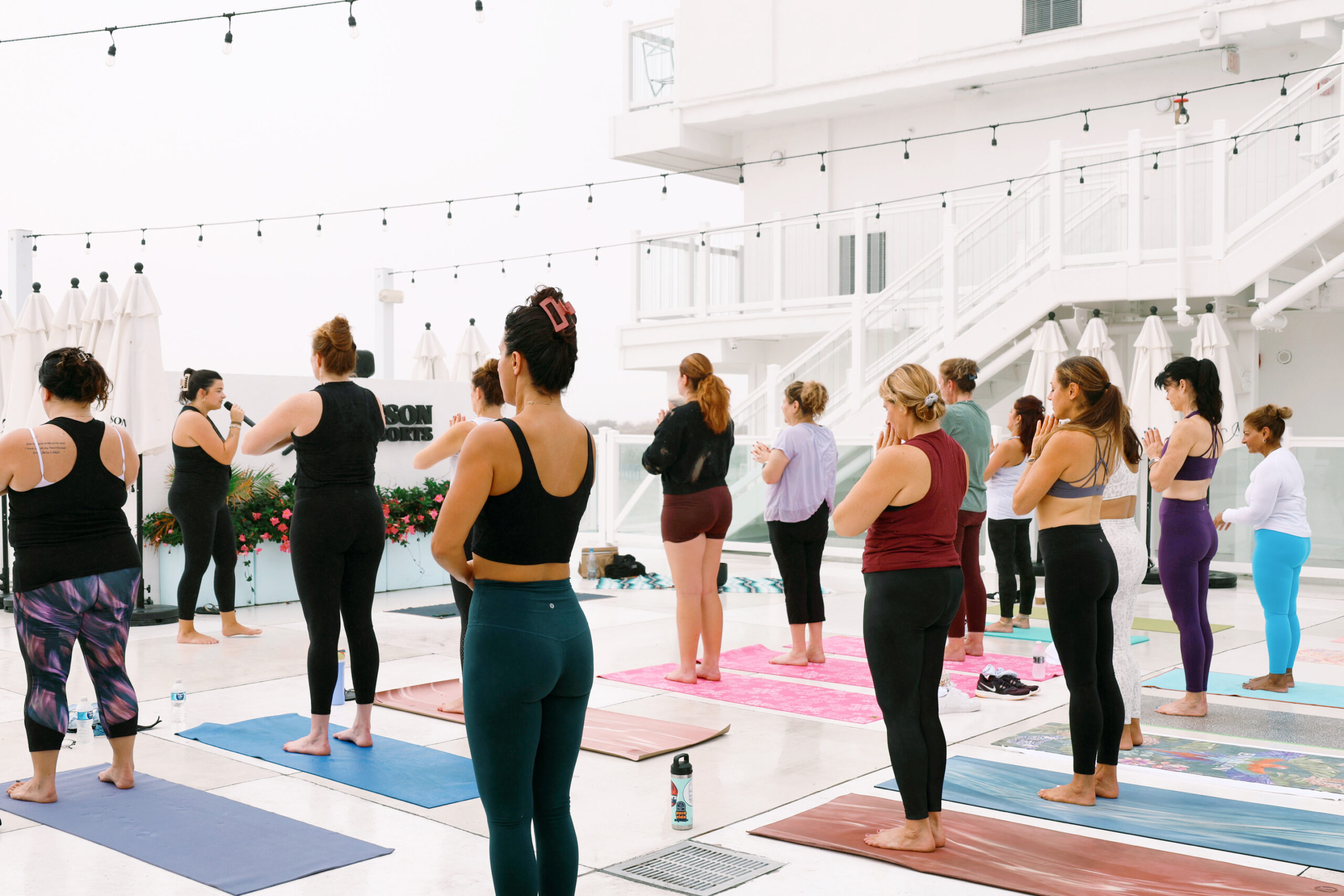 poolside yoga