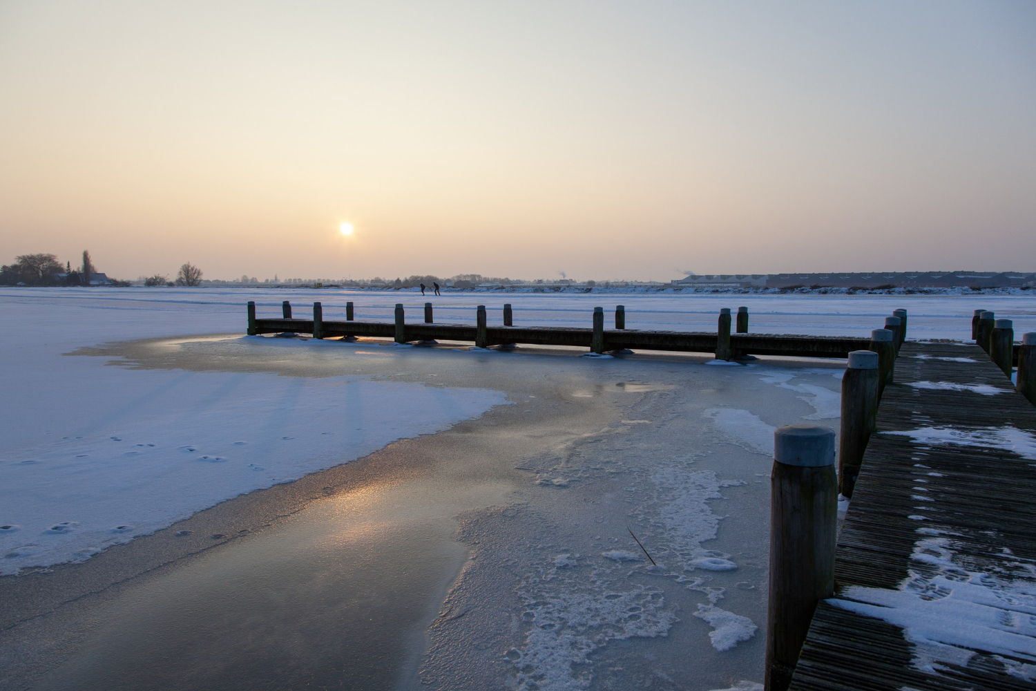 winter beach view